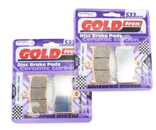 GoldFren Brake Pad Set S33 Ceramic Carbon for 2012-2013 Victory Hard Ball-Front