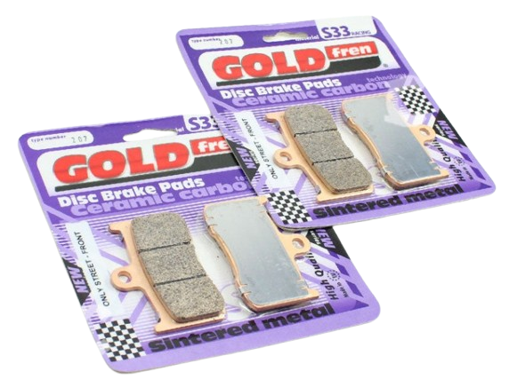 GoldFren Brake Pad Set S33 Ceramic Carbon for 2012-2013 Victory Hard Ball-Front