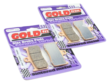 GoldFren Brake Pad Set S33 Ceramic Carbon for 2014-2017 Indian Chief:Classic-Front - 0