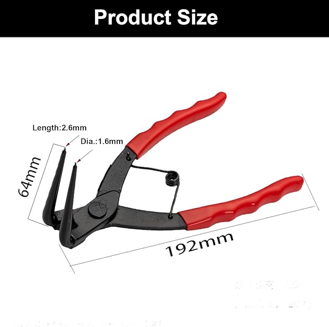 90 Degree Internal Long Nose Circlip Pliers