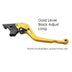 Motorcycle Brake Lever Synto Gold Black