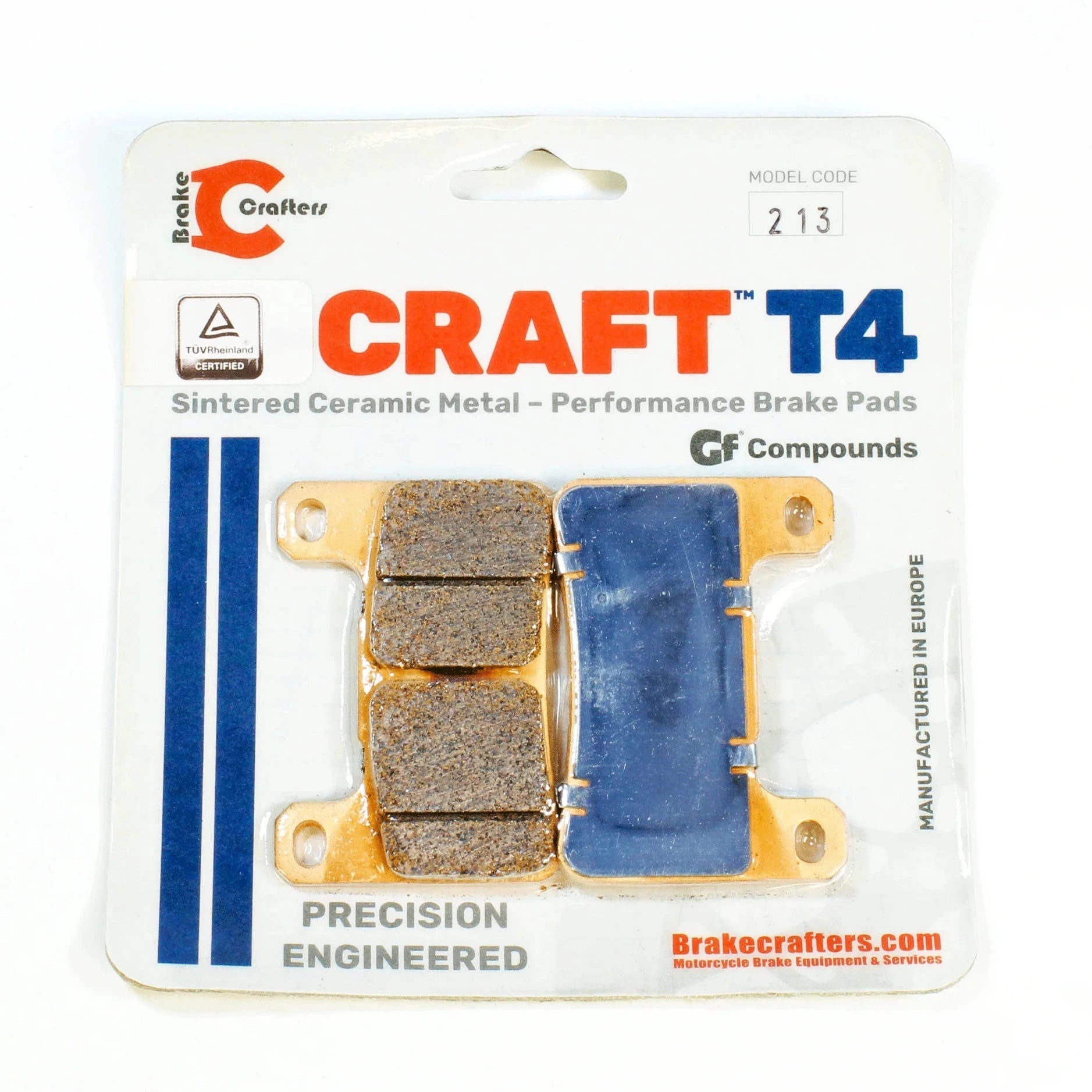 T4-213 Brake Pads by Craft T4 - 1 Pair