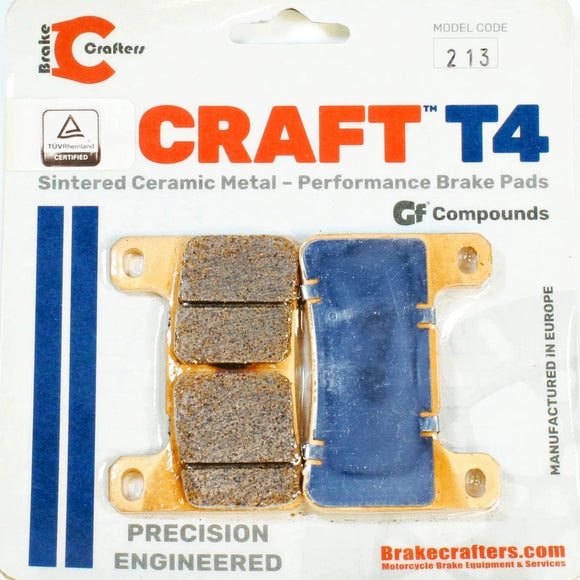 T4-213 Brake Pads by Craft T4 for Select Kawasaki & Suzuki Models EBC Equivalent: FA379HH