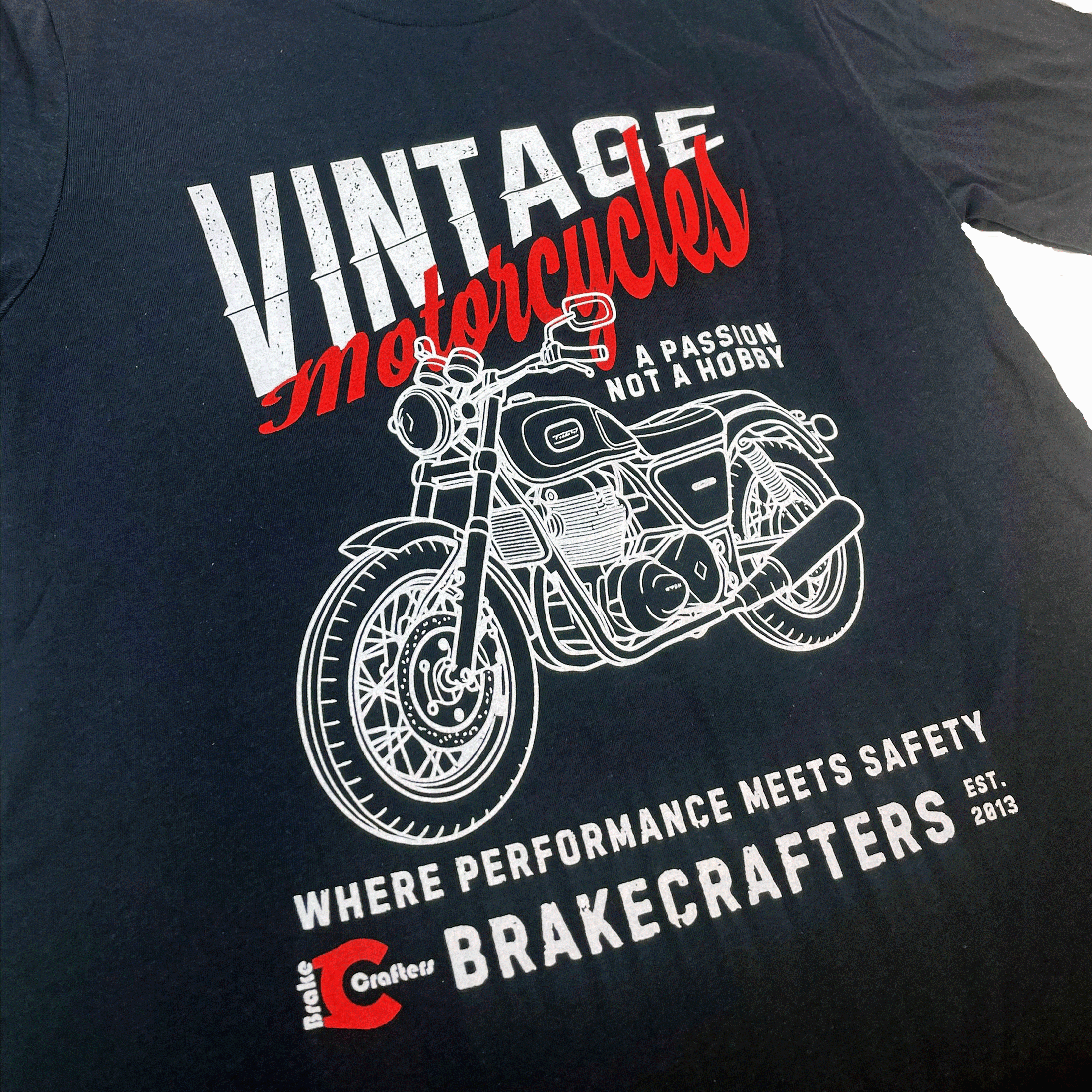 Brakecrafters "Vintage Motorcycles" Tee Shirt