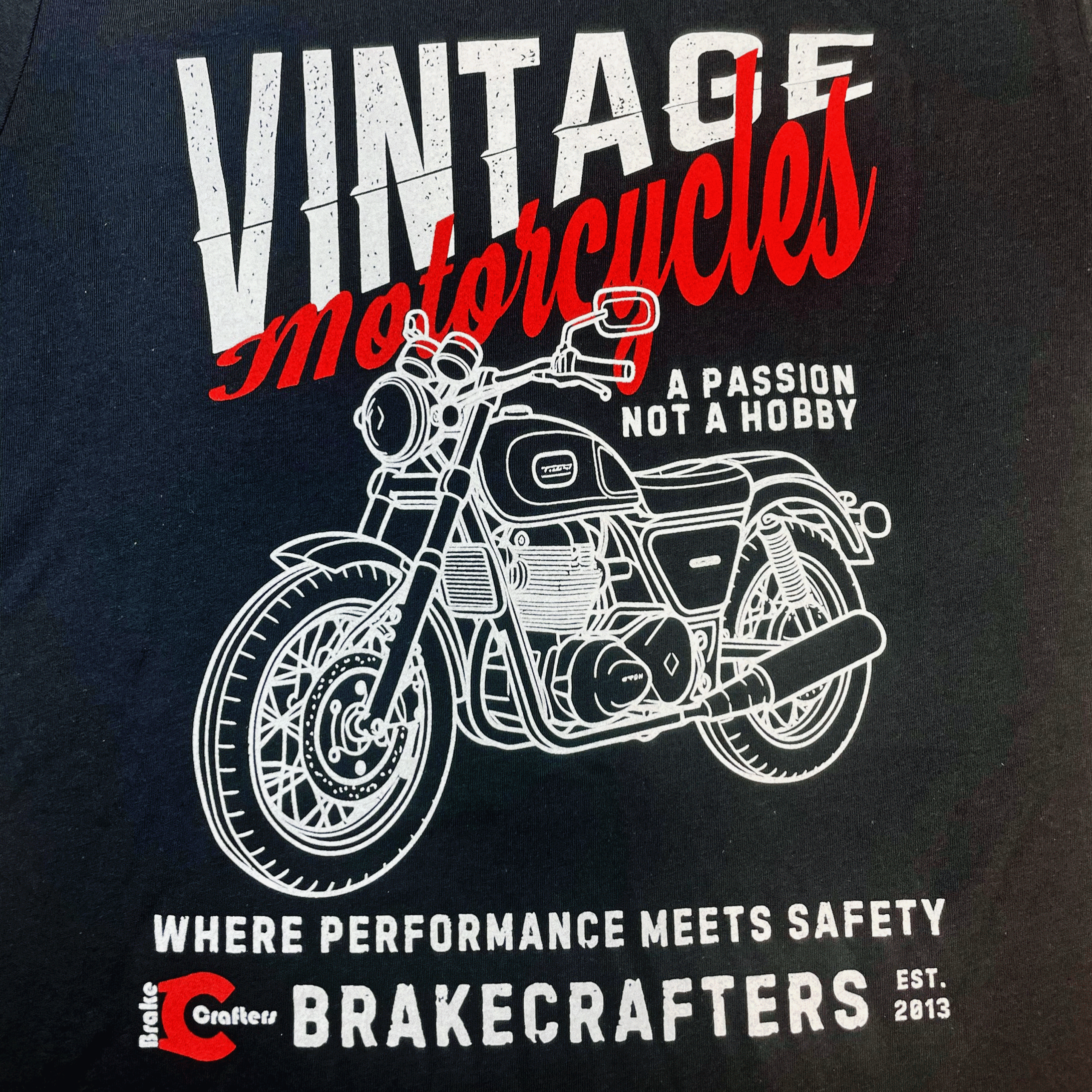 Brakecrafters "Vintage Motorcycles" Tee Shirt