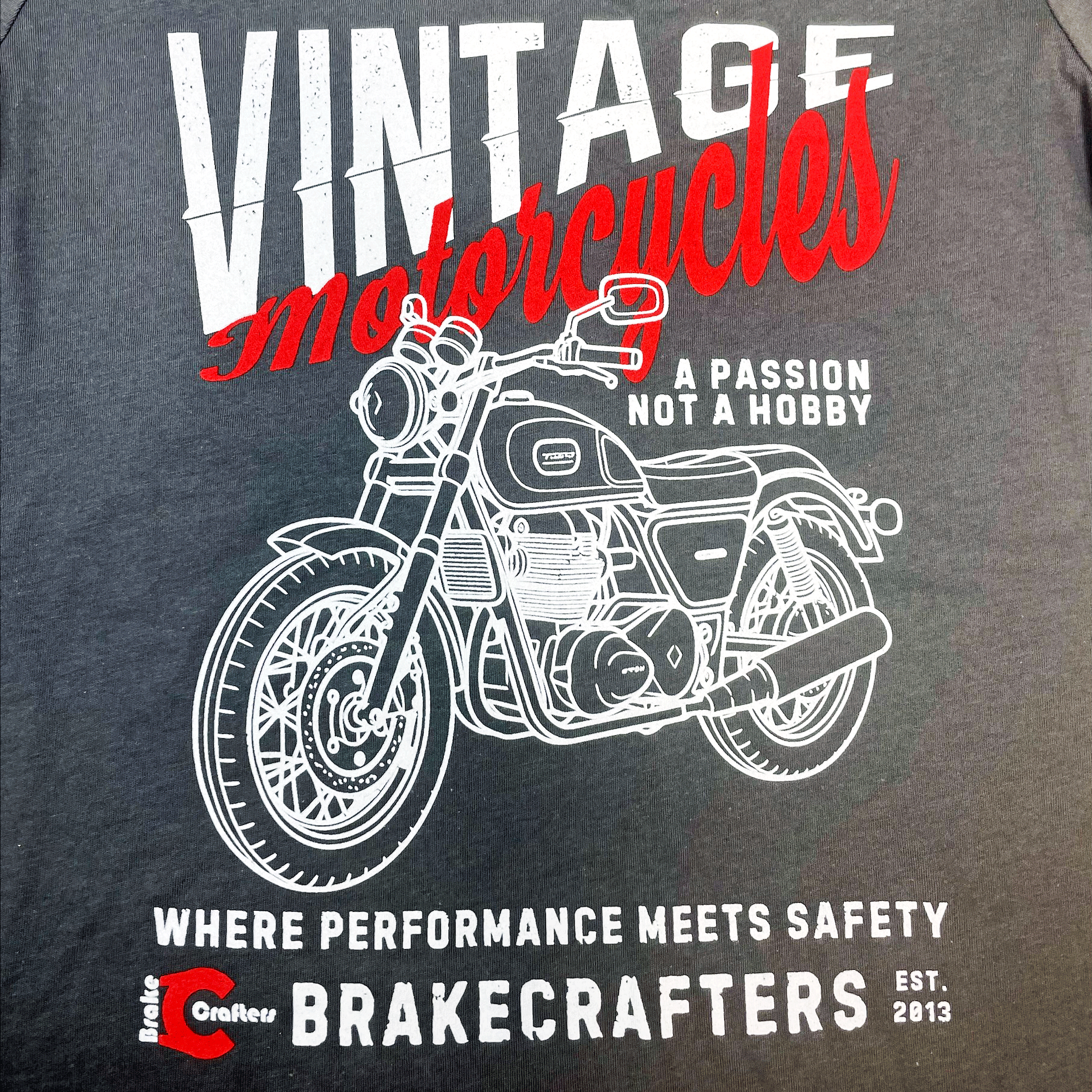 Brakecrafters "Vintage Motorcycles" Tee Shirt