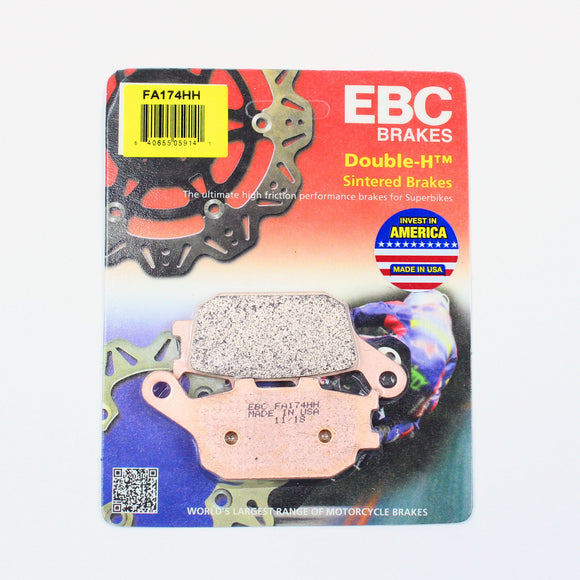 EBC Sintered Brake Pad Set FA174HH w/Caliper Pins for select Yamaha Honda models