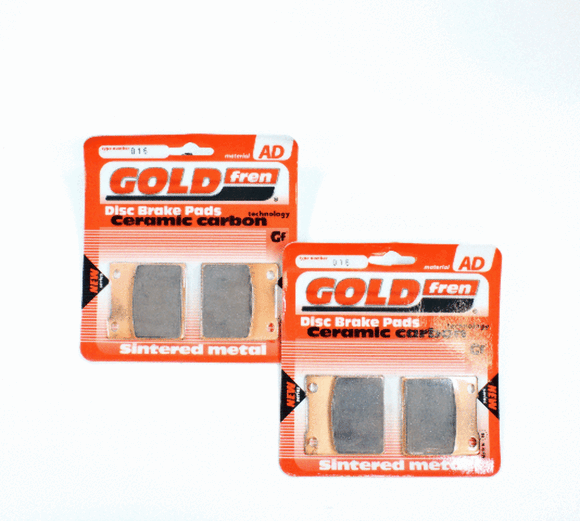 Brake Pad Set Ceramic for 1986-87 Suzuki GSXR 750-Euro GoldFren AD -016 2 Pr Frt