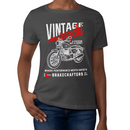 Brakecrafters Vintage Motorcycle T-Shirt for Women - Limited Edition Small-1