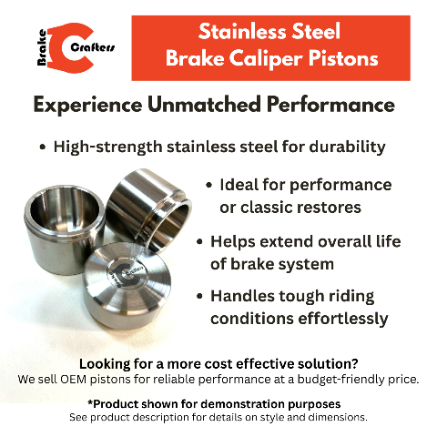 Brake Caliper Piston Stainless 316L OD 38mm x 40G mm Length
