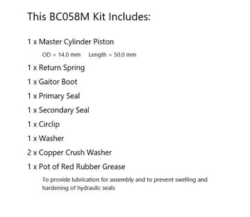 Brake Master Cylinder Rebuild kit for select Honda models Front 45530-442-315