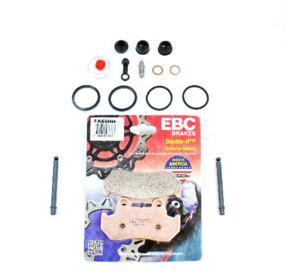Brake Caliper Seal Kit with Sintered Pads and Caliper Pins