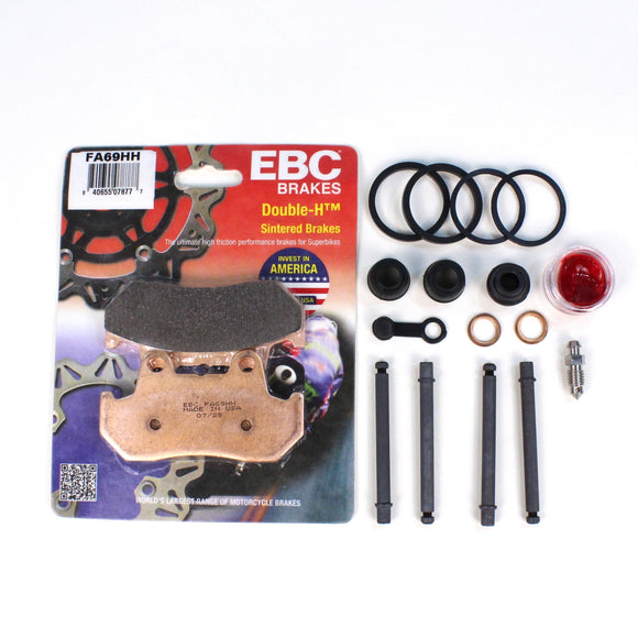 Brake Caliper Seal Kit with Sintered Pads and Caliper Pins