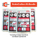 Brake Caliper Seal Kits for Front (2) & Rear Caliper with Master Cylinder Rebuild Kit-7