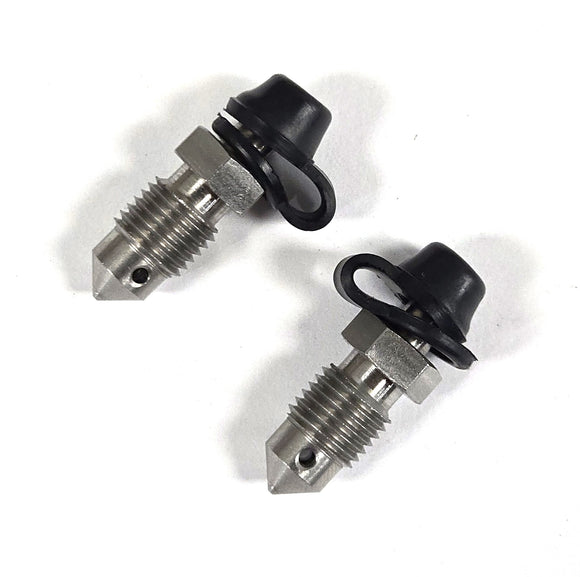 Stainless Steel Bleed Nipples 3/8 inch with Caps - Set of two - HD OEM 44048-83