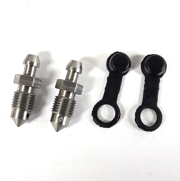 Stainless Steel Bleed Nipples 3/8 inch with Caps - Set of two - HD OEM 44048-83