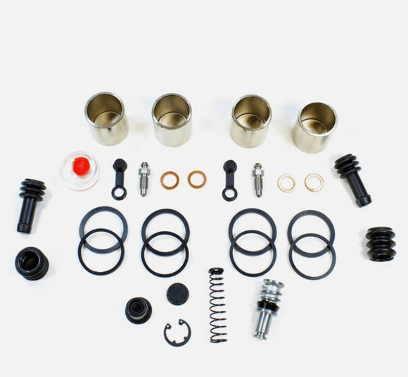 Brake Caliper Seal Kits for Front (2) & Rear Caliper with Master Cylinder Rebuild Kit