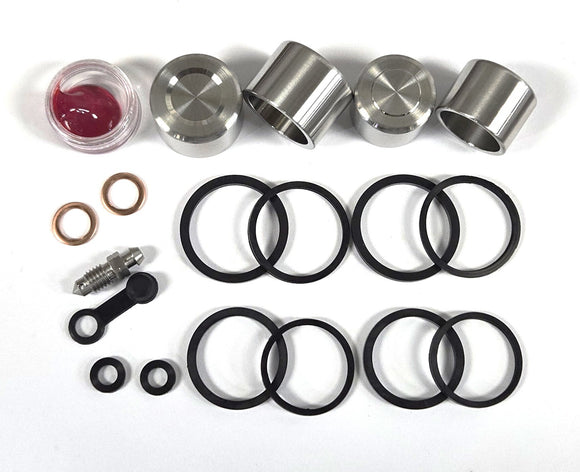 Brake Caliper Seal & Stainless Steel Piston Kit for Select Yamaha Models Rear