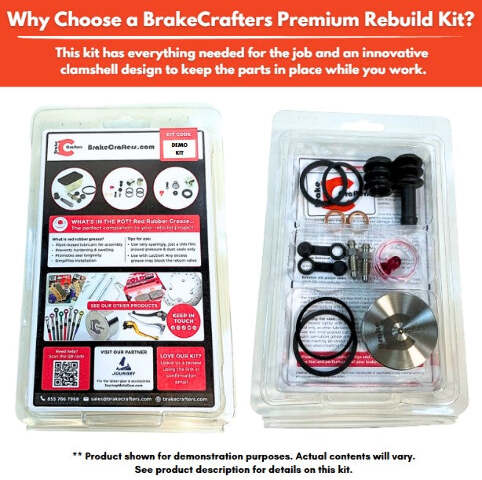 Brake Caliper Rebuild Kit with Piston for select Honda models Front 1 Caliper