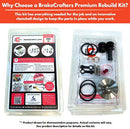 Brake Caliper Rebuild Kit with Piston for select Honda models Front 1 Caliper-2