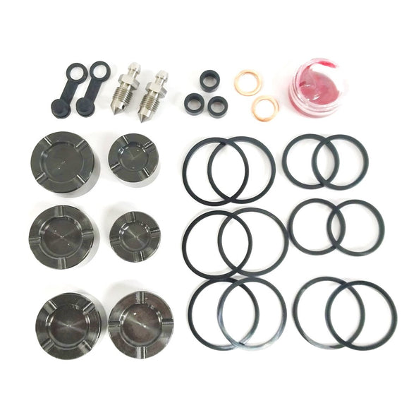 Front Brake Caliper Kit for Harley-Davidson Trikes 14-18 4 Large 2 Small Pistons