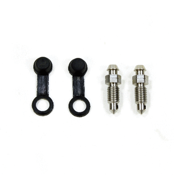 Stainless Steel Bleed Nipples 7mm with Caps - Set of two