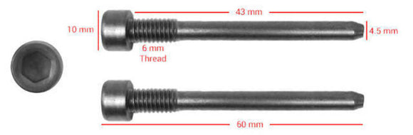 Brake Pad Caliper Pins for select Yamaha models (check fitment table)