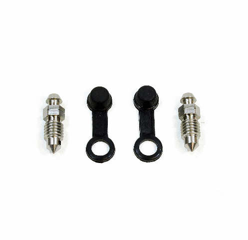 Stainless Steel Bleed Nipples 8mm x2 with Caps