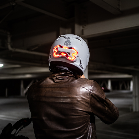 Brake Free Helmet Brake Light - White USB-C