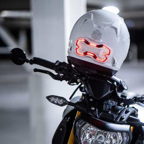 Brake Free Helmet Brake Light - White USB-C