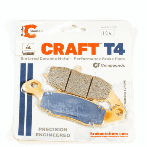 Motorcycle Brake Pads by Craft T4 T4-104 / EBC pads FA229