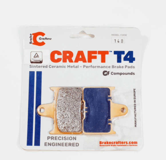 Motorcycle Brake Pads by Craft T4 T4-148 / EBC pads FA262 & FA254