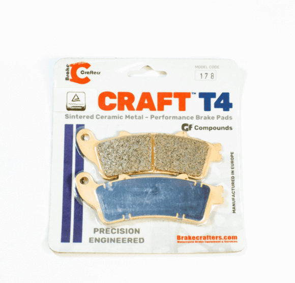 Motorcycle Brake Pads by Craft T4 for Select Honda & Victory Models EBC FA261
