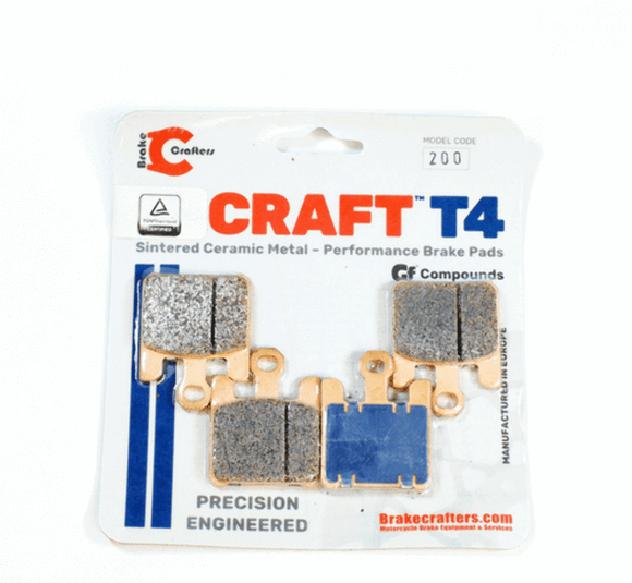 Motorcycle Brake Pads Craft T4 T4-200 for select Kawasaki / Suzuki / EBC FA369/4