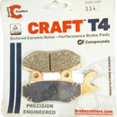 Craft T4-334 Motorcycle Brake Pads (EBC equivalent FA228HH)-1