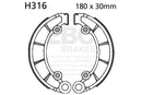 EBC Brake Shoes fits Select Honda Models CB450/CB500/CB550: EBC-316-5