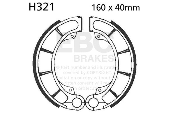 EBC Brake Shoes for Select Honda Models: EBC-321