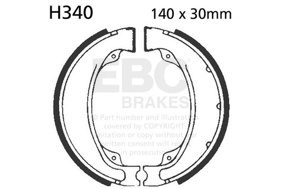 EBC 340 Brake Shoes fits select Honda Off Road and Kymco models