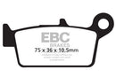 EBC FA131R R Series Sintered Off-Road Rear Brake Pads for Suzuki DRZ400S, DRZ400SM, RM250, RM125, DRZ400E, DRZ400, RMX250-4