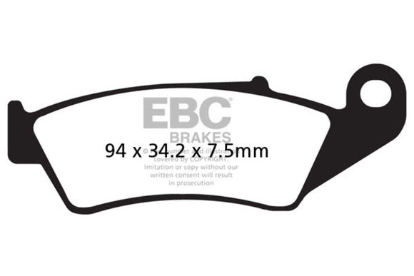 EBC FA185R Sintered Front Brake Pads for Honda CRF450R, CRF250R, XR650L, CRF450X, CR250R & TRX450R