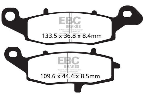 EBC Sintered Brake Pads 2 Pr FA229HH+FA231HH for select Kawasaki Suzuki models
