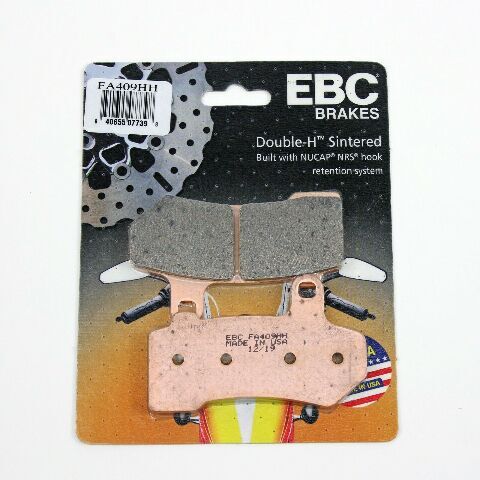 EBC Sintered Brake Pads and Caliper Pad Pins Front for select Harley-Davidson models