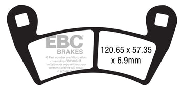 EBC Brake Pads ATV FA452R Off Road Mud & Sand - 0