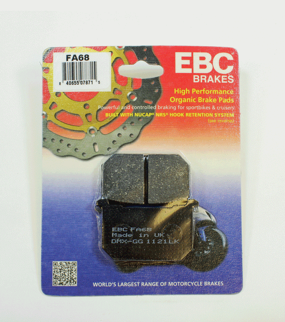 EBC Brakes Organic Brake Pad FA68