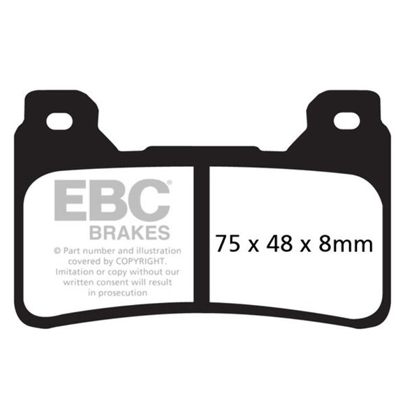 EBC Brake Pad Set Track Day Sintered - 2 Pair EPFA390HH for select Honda models