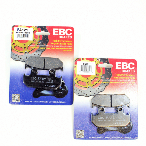 EBC FA121 Organic Motorcycle Brake Pads - Front 2 Pair 1987-90 Honda CBR600F
