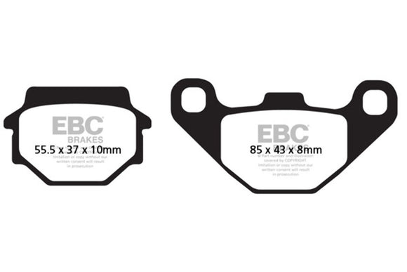 EBC R-Series Off Road Brake Pad Set 2 Pair FA130R+FA67R for select Kawasaki KLR650 KX models