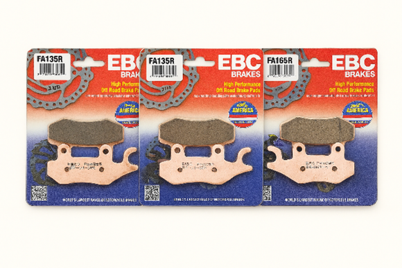 EBC Brake Front & Rear Pad Set R-Series Off Road for Can Am Commander 800/1000