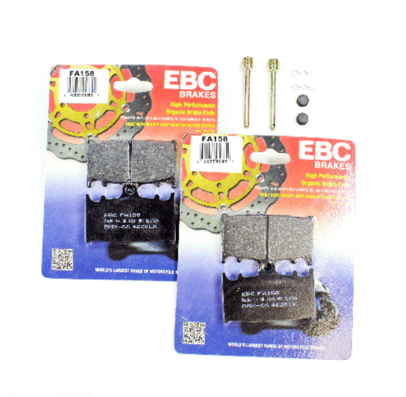 EBC Organic Brake Pad Set FA158 - 2 Pair with Caliper Pins