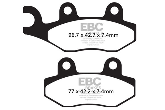 EBC Brake Pad Set R-Series FA135R+FA165R Off Road for Both Front Calipers